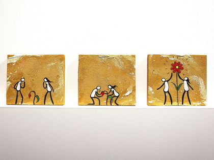 Mini Storie - Trittici Originali su Legno Exit Enter