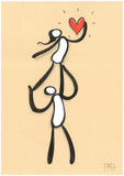 Drawing on paper - Heart